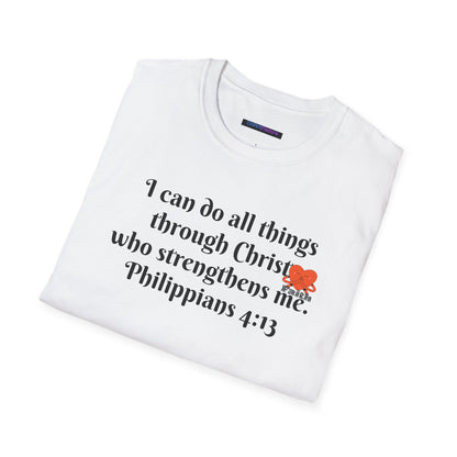 Unisex Softstyle T-Shirt -Philippians 4:13 - I can do all things