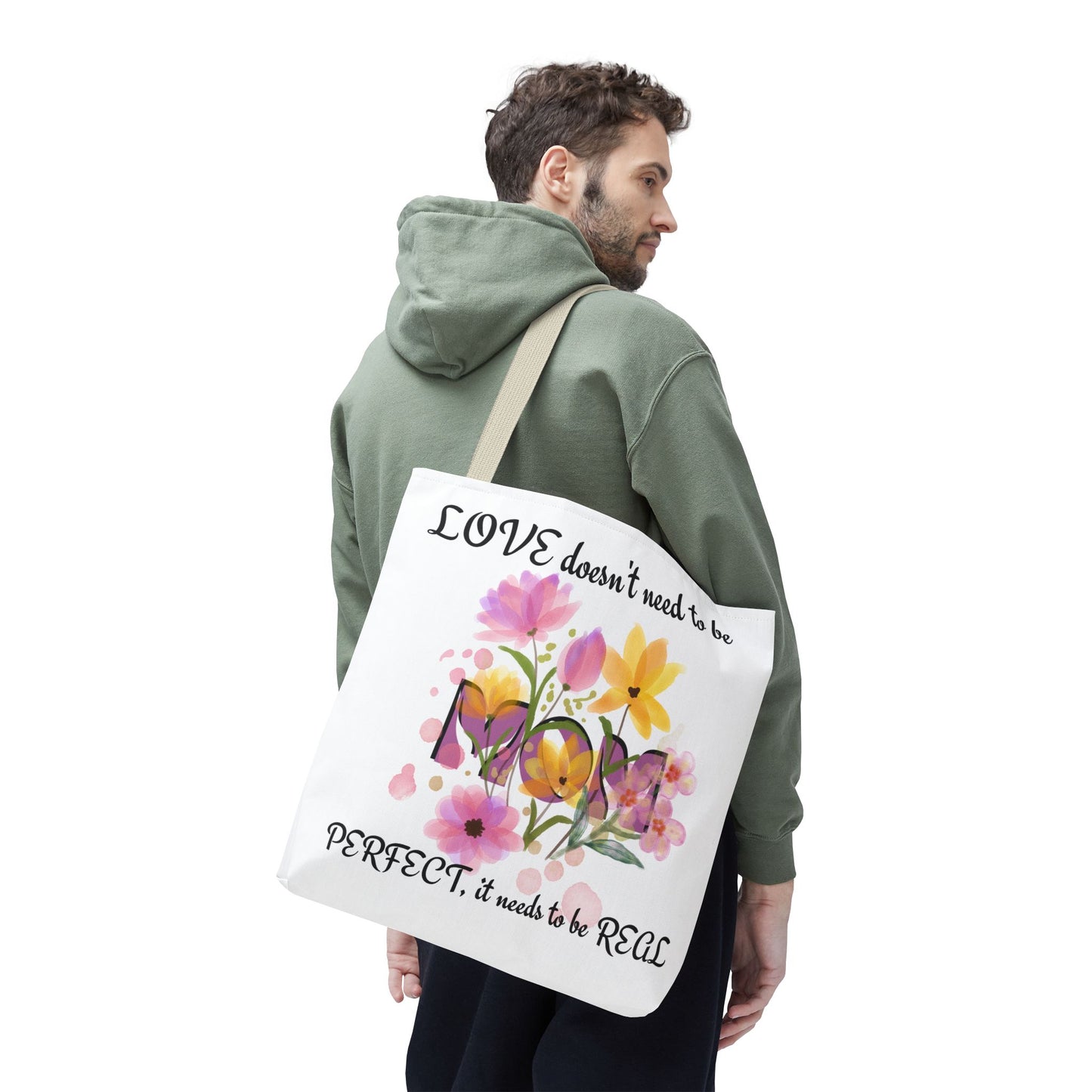 Love Is Real Inspirational Carryall Tote Bag