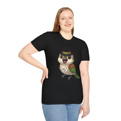 Unisex T-shirt Ciguita the Palmchat with Hat & Chain