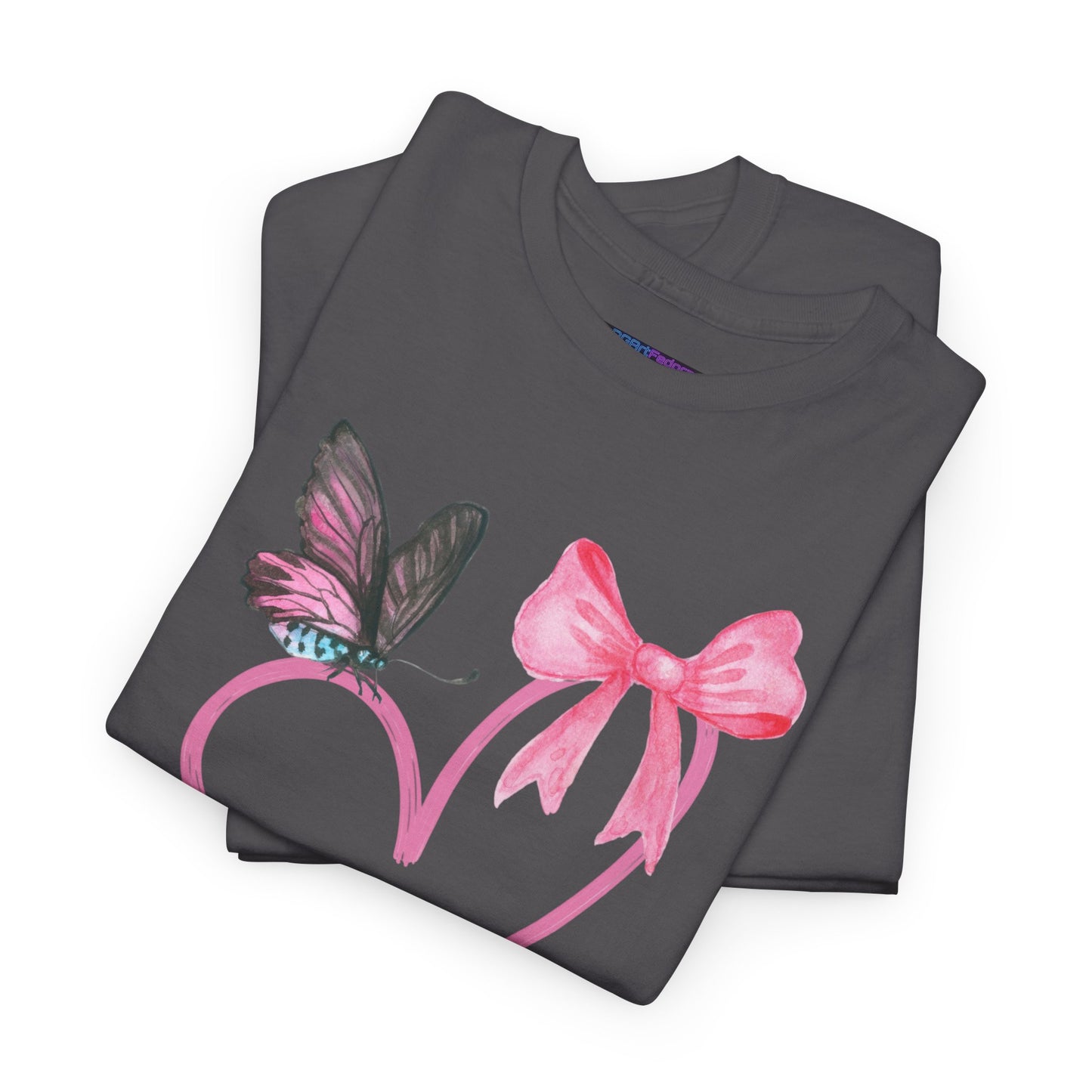 Unisex Heavy Cotton Tee Heart & Butterfly