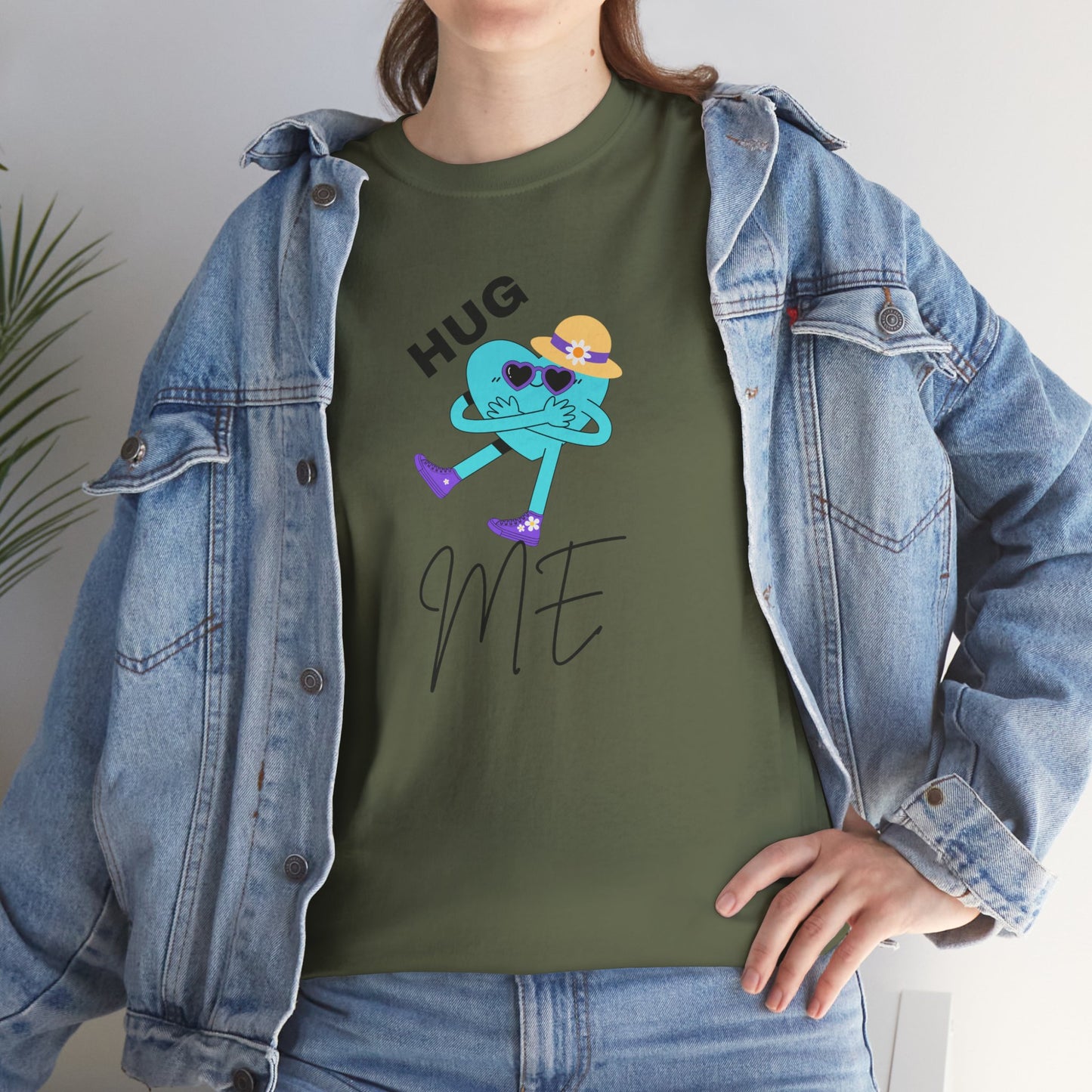 Unisex Heavy Cotton Tee HUG ME GIRL