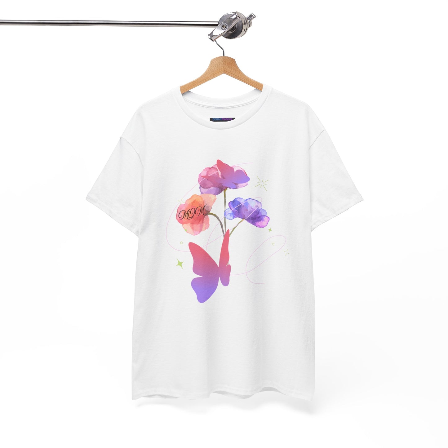 Dreamy Watercolor Flowers & Butterfly - Heavy Cotton Tee