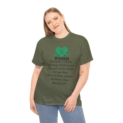 Unisex Heavy Cotton Tee - Faith Mark 11:24