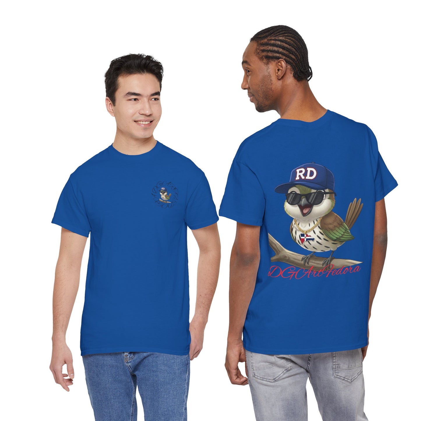 Unisex Heavy Cotton Tee - Cigüita y su Flow Dominicano - Front and Back