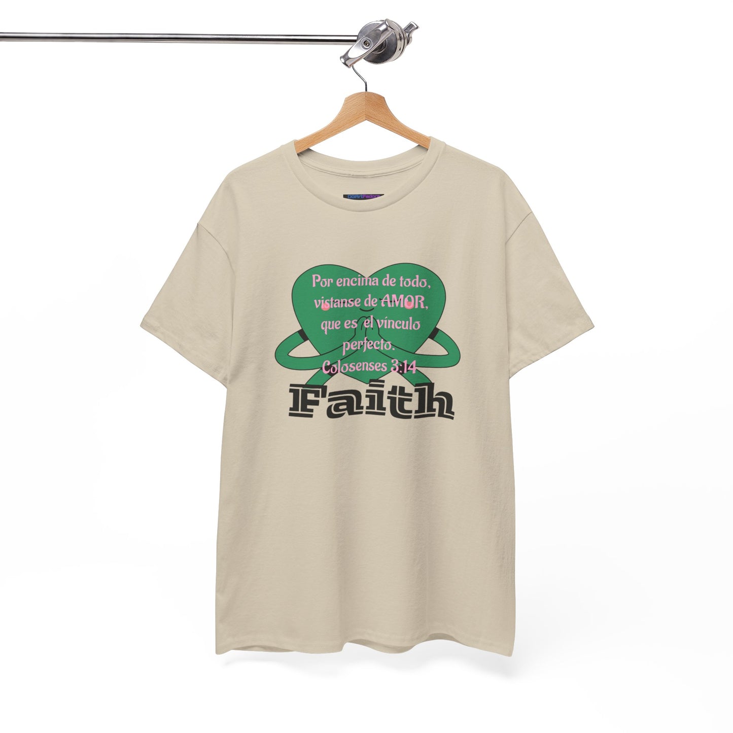 Unisex Heavy Cotton Tee - Fe (Faith), Colosenses 3:14