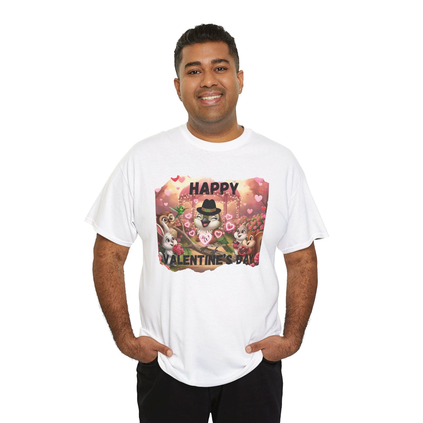 Unisex Heavy Cotton Tee Valentine's Day Ciguita and Friends