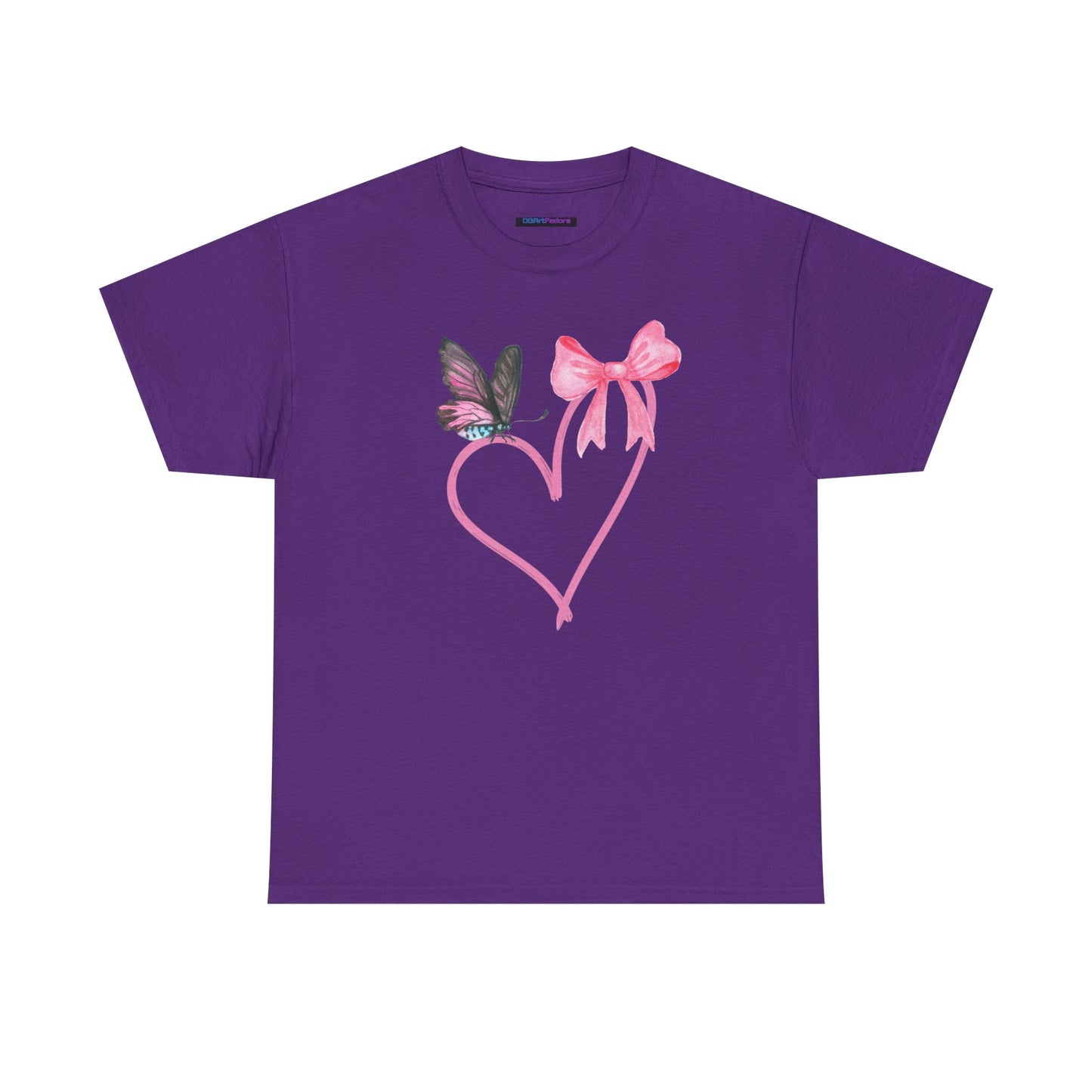 Unisex Heavy Cotton Tee Heart & Butterfly
