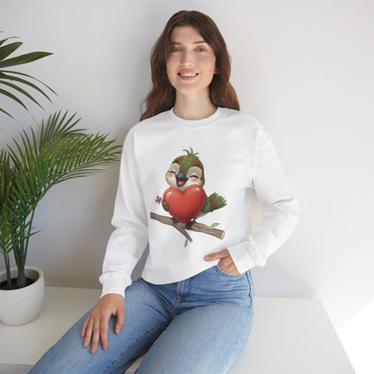 Unisex Heavy Blend Crewneck Sweatshirt Ciguita Hugging a Heart
