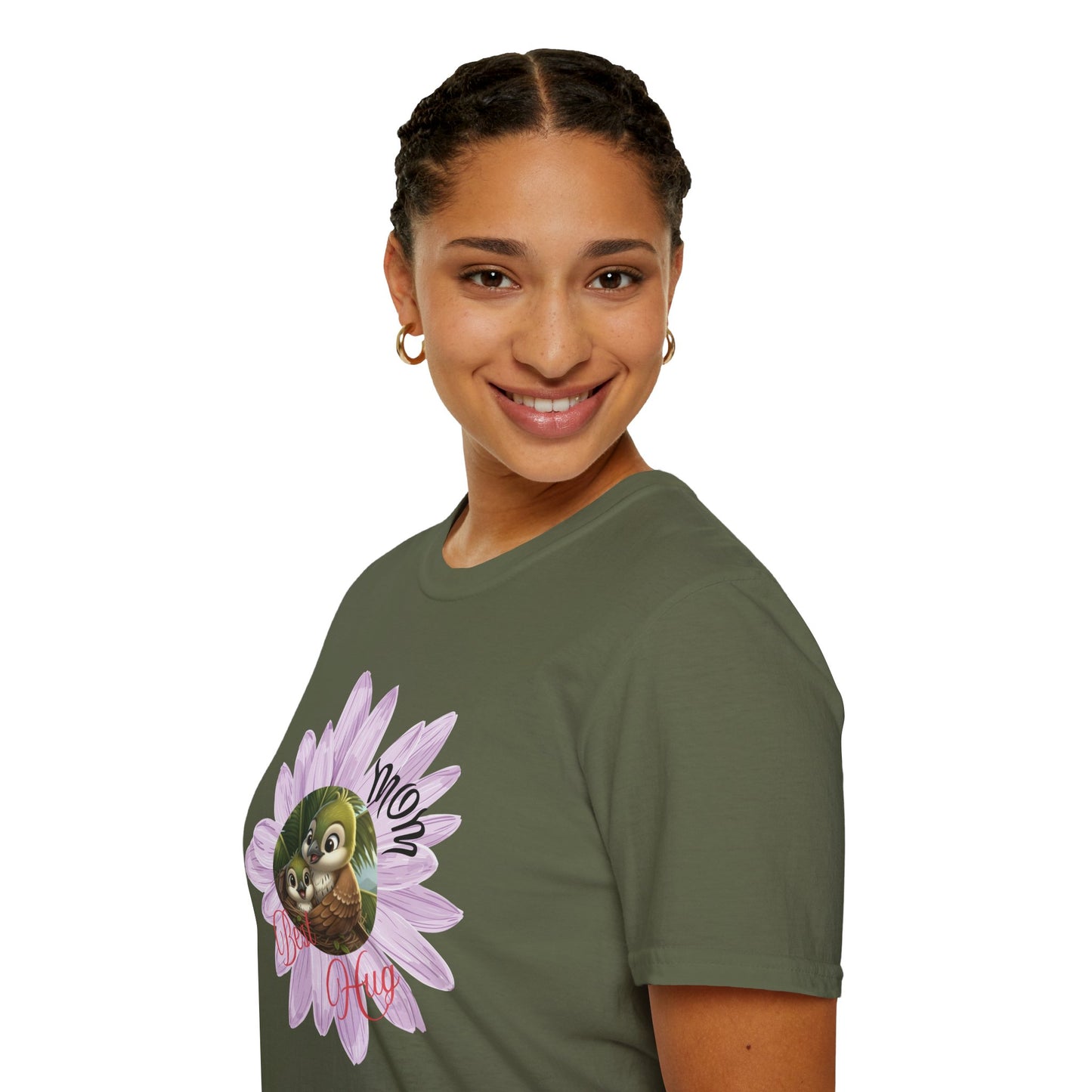 Cigüita Mother’s Embrace Flower Design - Softstyle T-Shirt