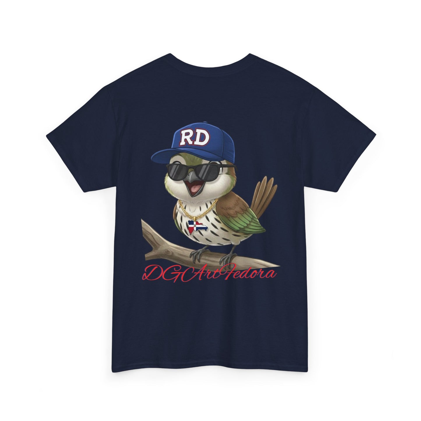 Unisex Heavy Cotton Tee - Cigüita y su Flow Dominicano - Front and Back