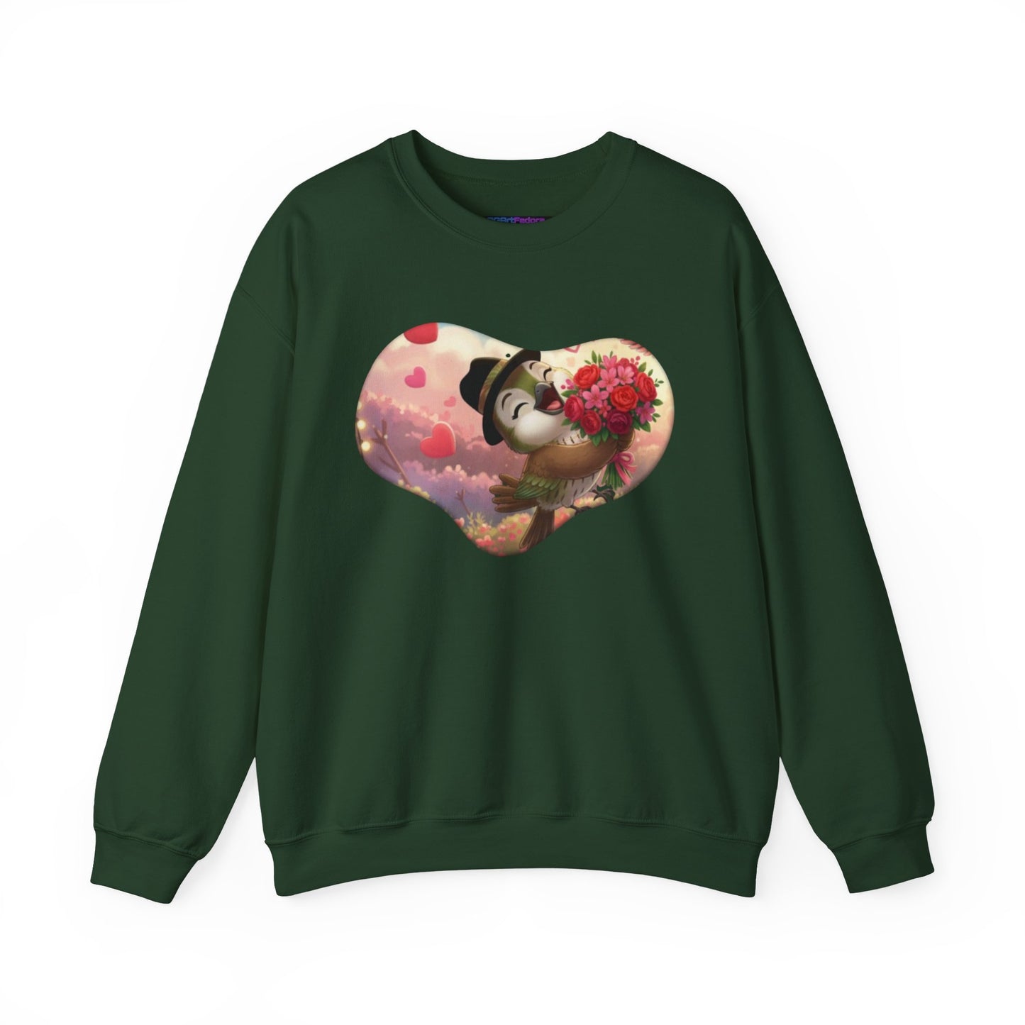 Unisex Heavy Blend Crewneck Sweatshirt San Valentin heart with ciguita.