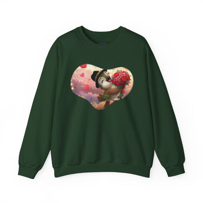 Unisex Heavy Blend Crewneck Sweatshirt San Valentin heart with ciguita.