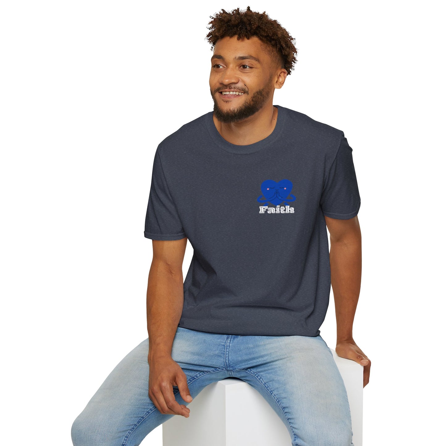 Unisex Softstyle T-Shirt - Heart, Prayer, Faith