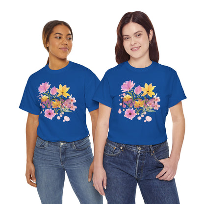 Soft Floral Mom Tribute Design - Heavy Cotton Tee