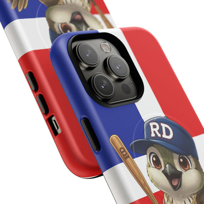 Dominican flag with Cigüa ready for baseball Tough Magnetic Iphone Cases