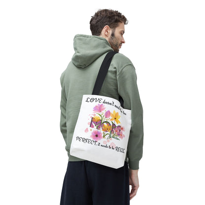 Love Is Real Inspirational Carryall Tote Bag