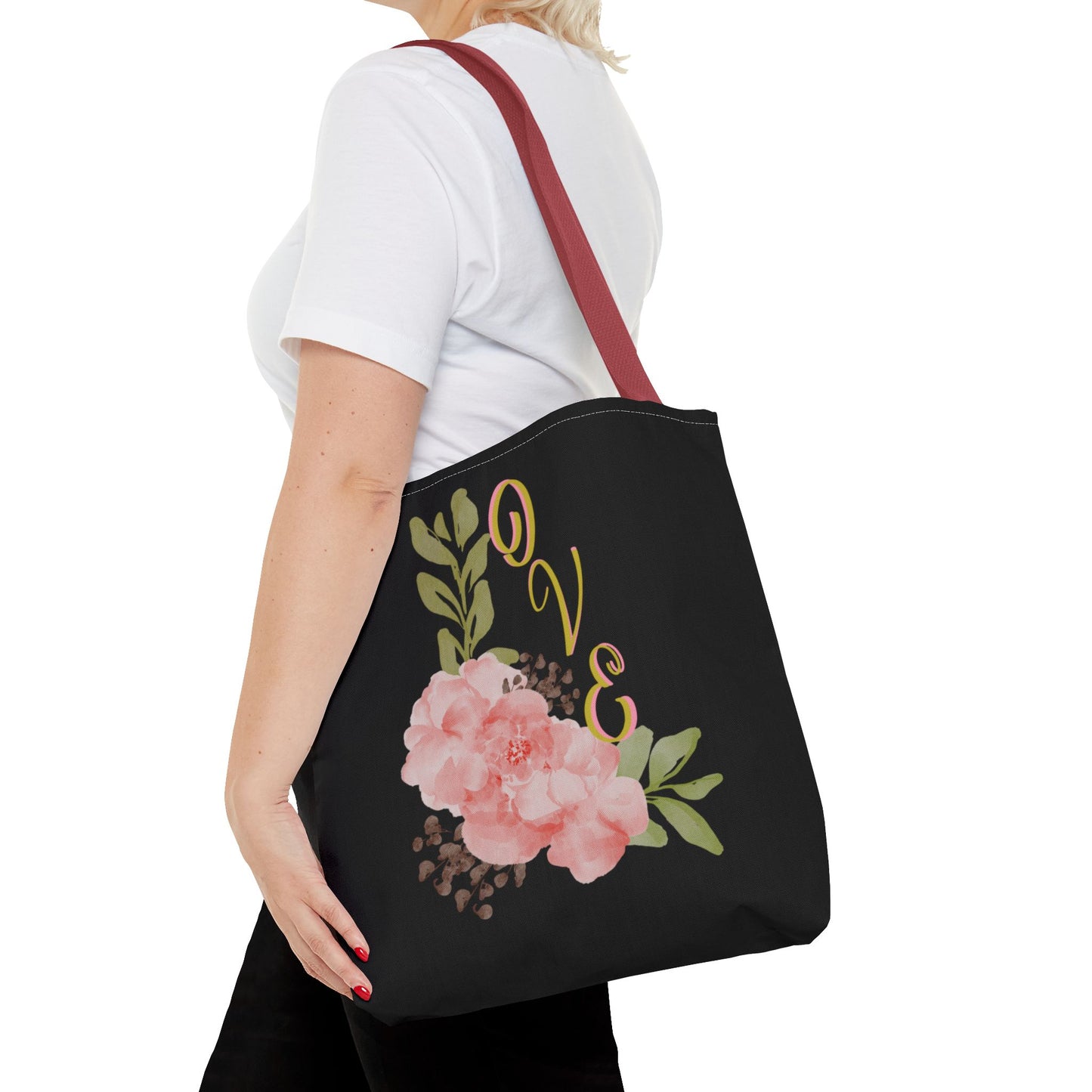 Floral “Love” Design - Tote Bag