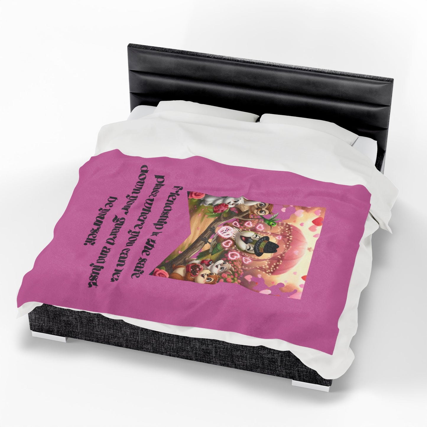 Velveteen Plush Blanket - Be Yourself Friendship