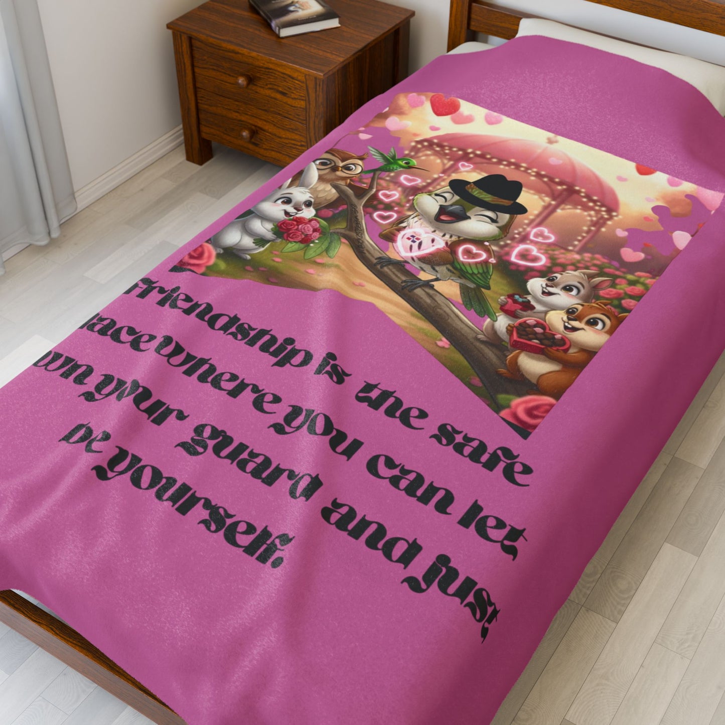 Velveteen Plush Blanket - Be Yourself Friendship