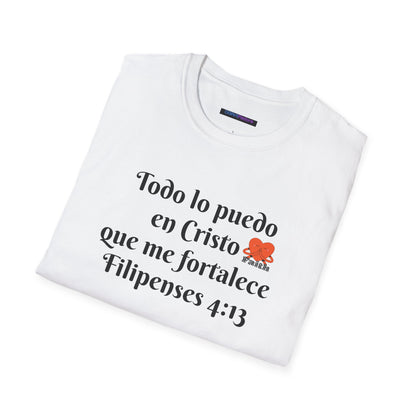 Unisex Softstyle T-Shirt - Filipenses 4:13 - Todo lo puedo en Cristo que me fortalece