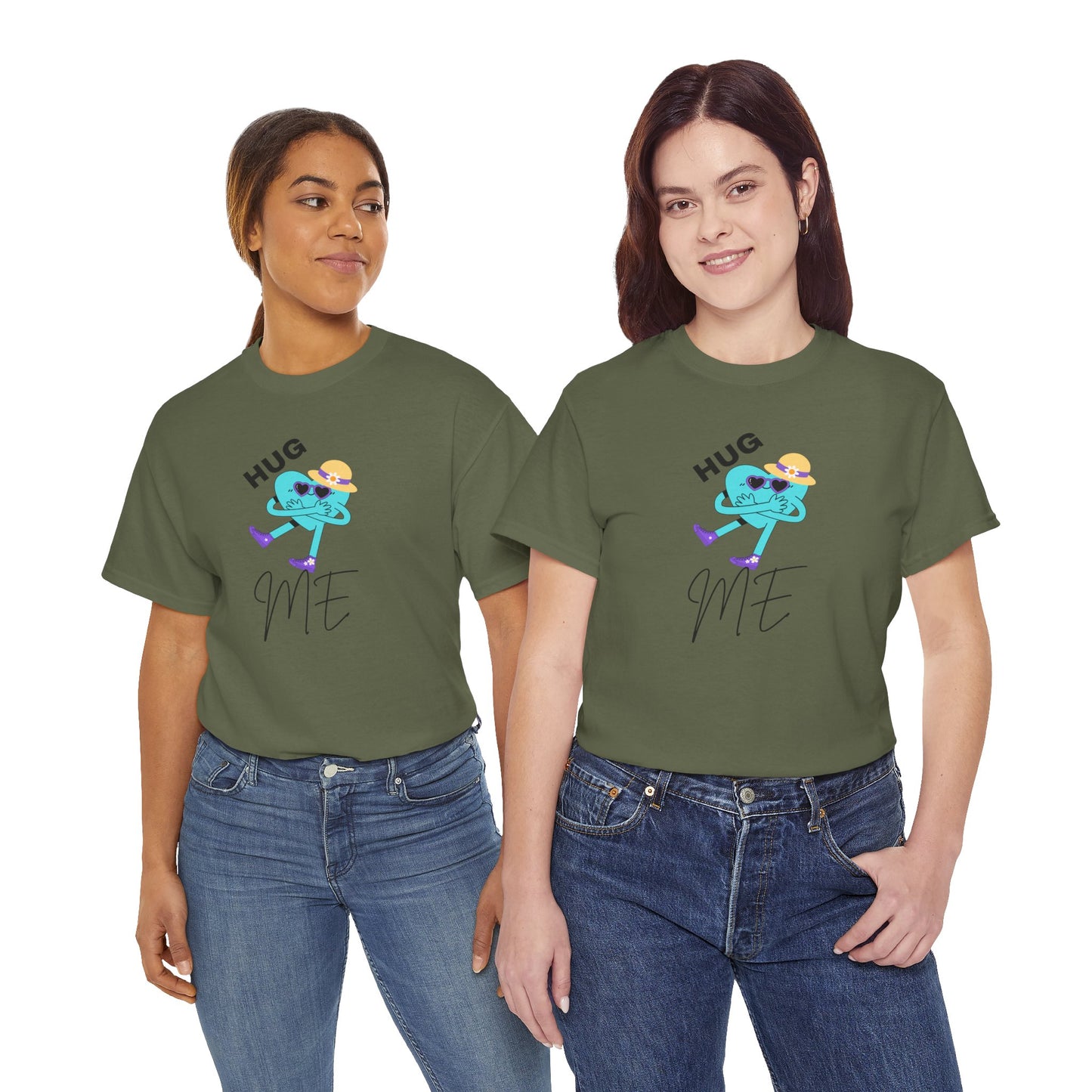 Unisex Heavy Cotton Tee HUG ME GIRL