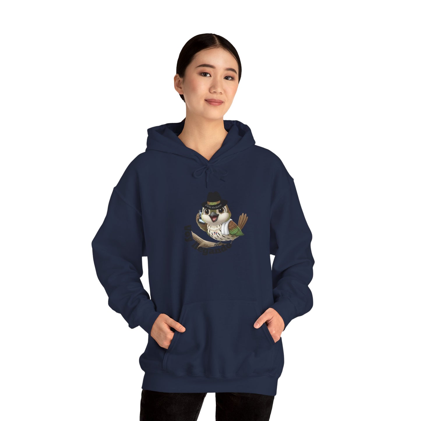 Unisex Heavy Blend  Hooded Sweatshirt with Cigüita "Voy llegando"