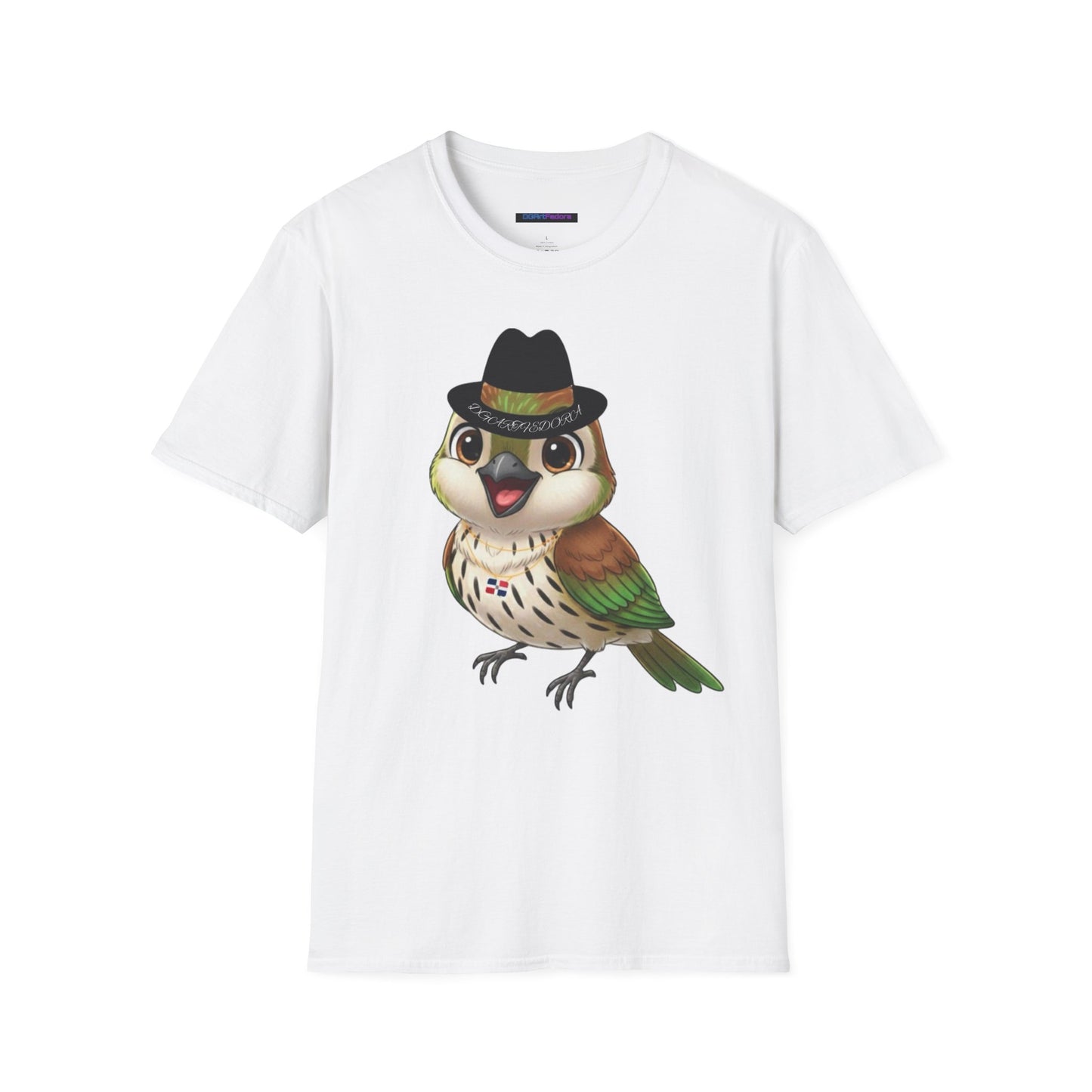 Unisex T-shirt Ciguita the Palmchat with Hat & Chain