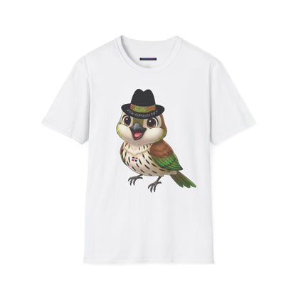 Unisex T-shirt Ciguita the Palmchat with Hat & Chain
