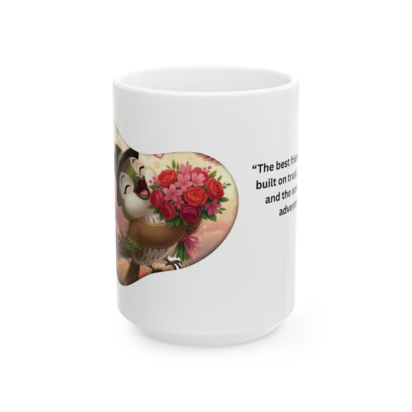 Ceramic Mug, (11oz, 15oz) Ciguita Heart and Quote