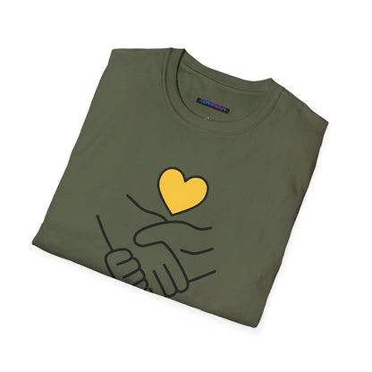Unisex Softstyle T-Shirt Clasped Hands with Heart