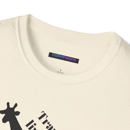 Unisex Softstyle T-Shirt Travel Light, Live Fully