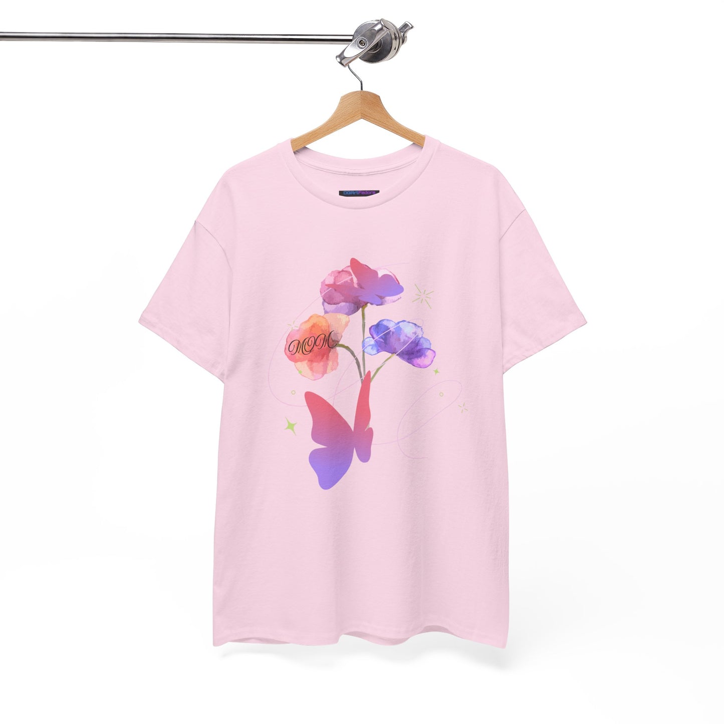 Dreamy Watercolor Flowers & Butterfly - Heavy Cotton Tee