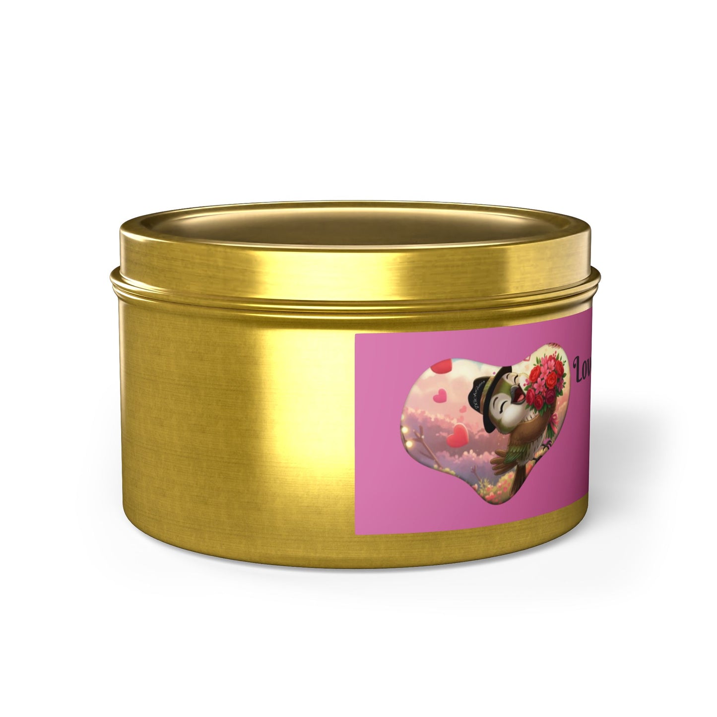 Love is a Flame Tin Candle