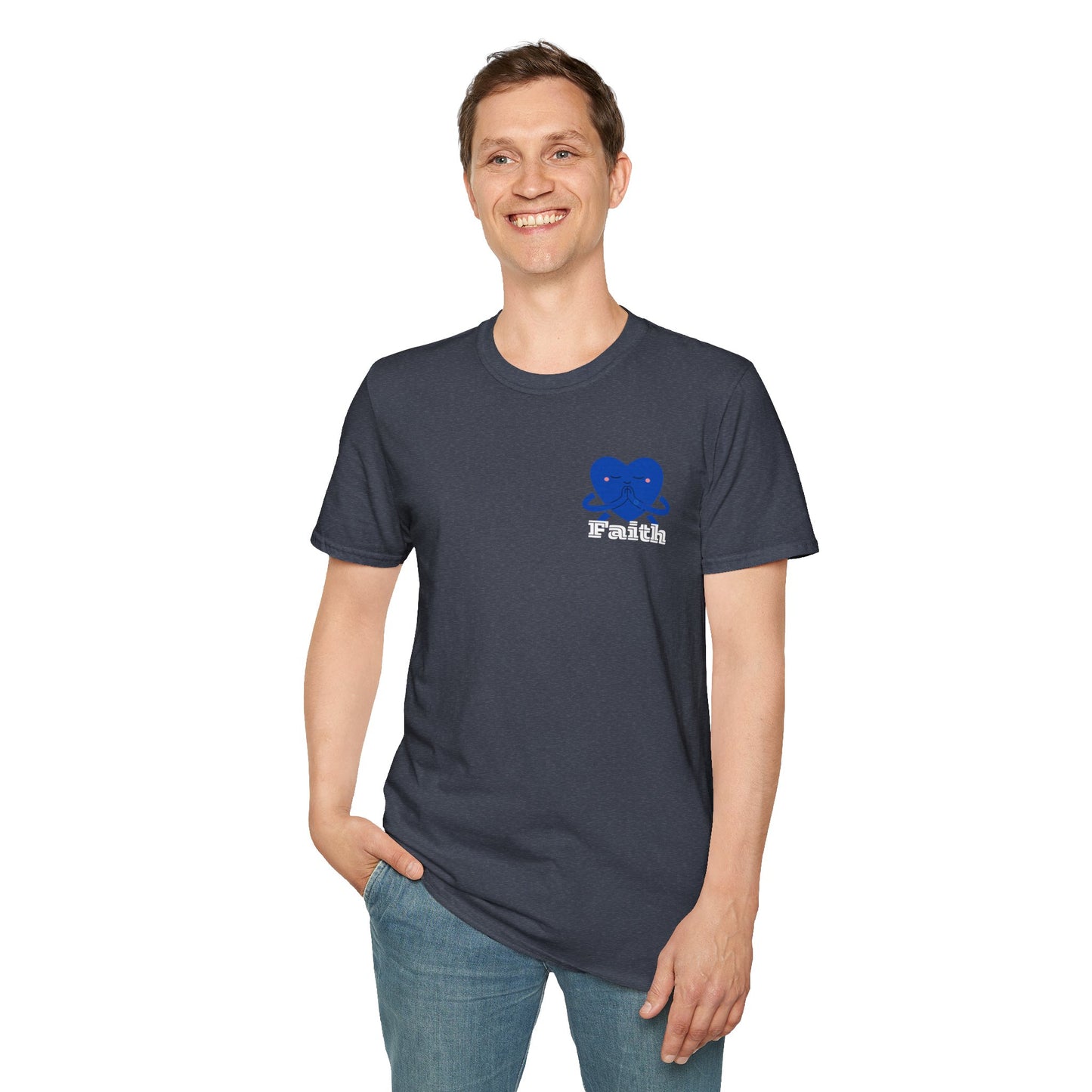 Unisex Softstyle T-Shirt - Heart, Prayer, Faith