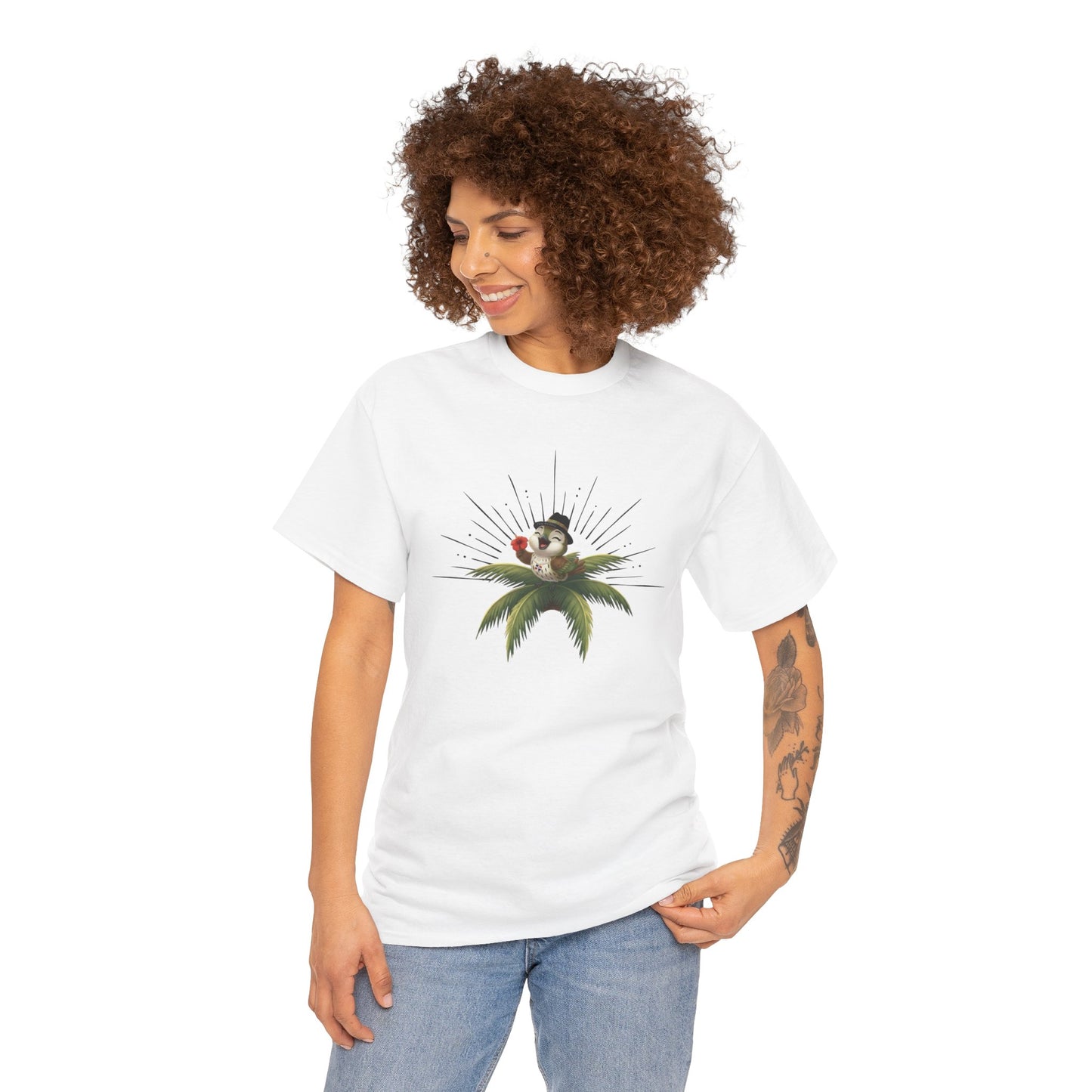 Unisex Heavy Cotton Tee Ciguita Tropical Sunrise