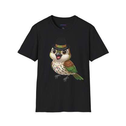 Unisex T-shirt Ciguita the Palmchat with Hat & Chain