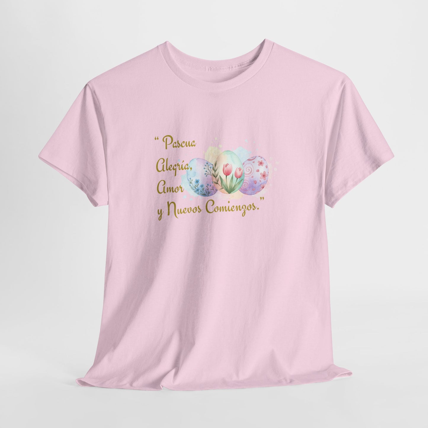Unisex Heavy Cotton Tee - Easter, Joy, Love, & New Beginnings (Spanish Version)