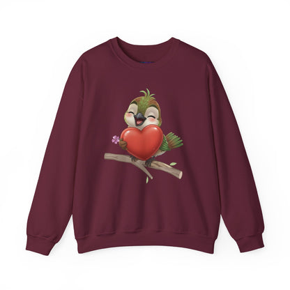Unisex Heavy Blend Crewneck Sweatshirt Ciguita Hugging a Heart