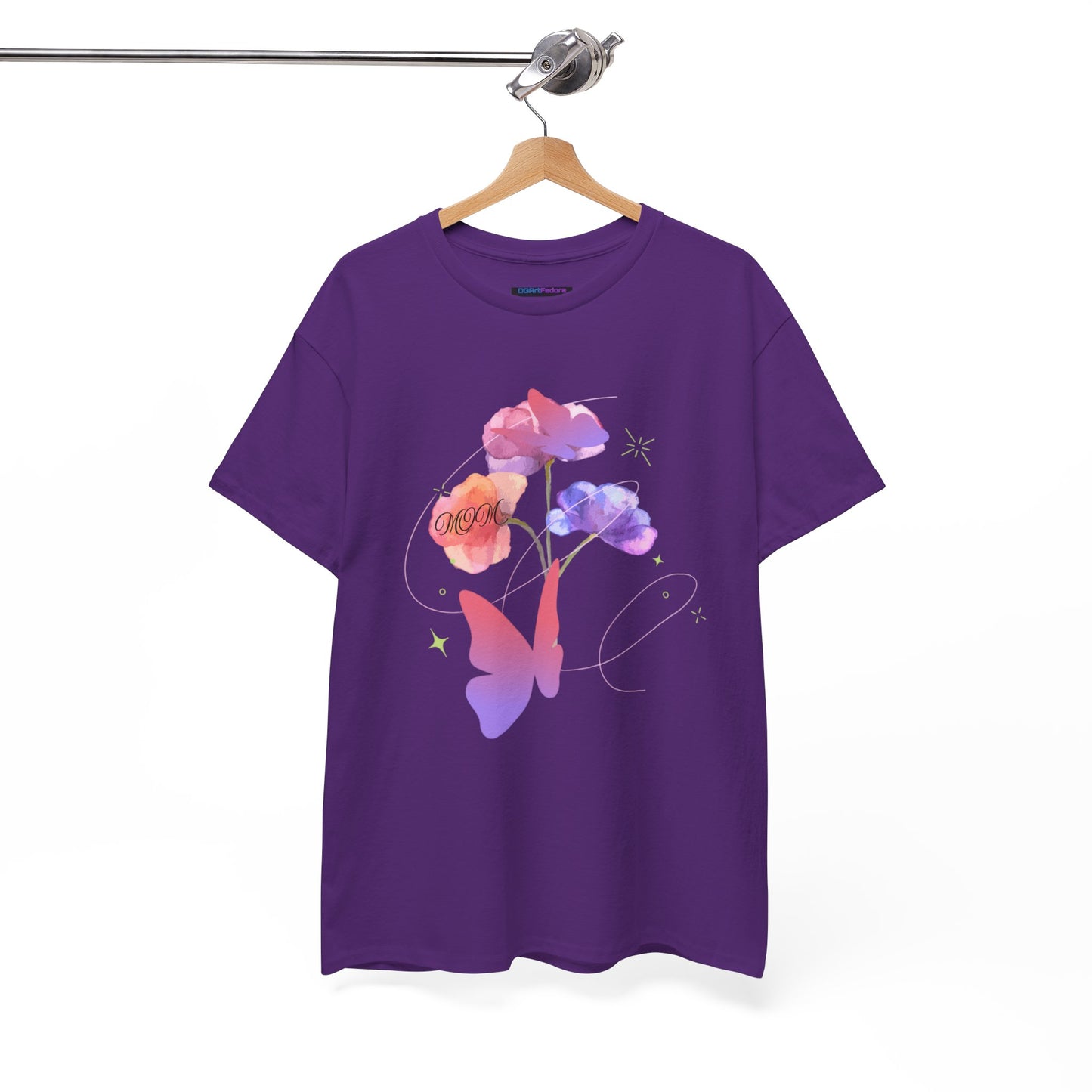 Dreamy Watercolor Flowers & Butterfly - Heavy Cotton Tee