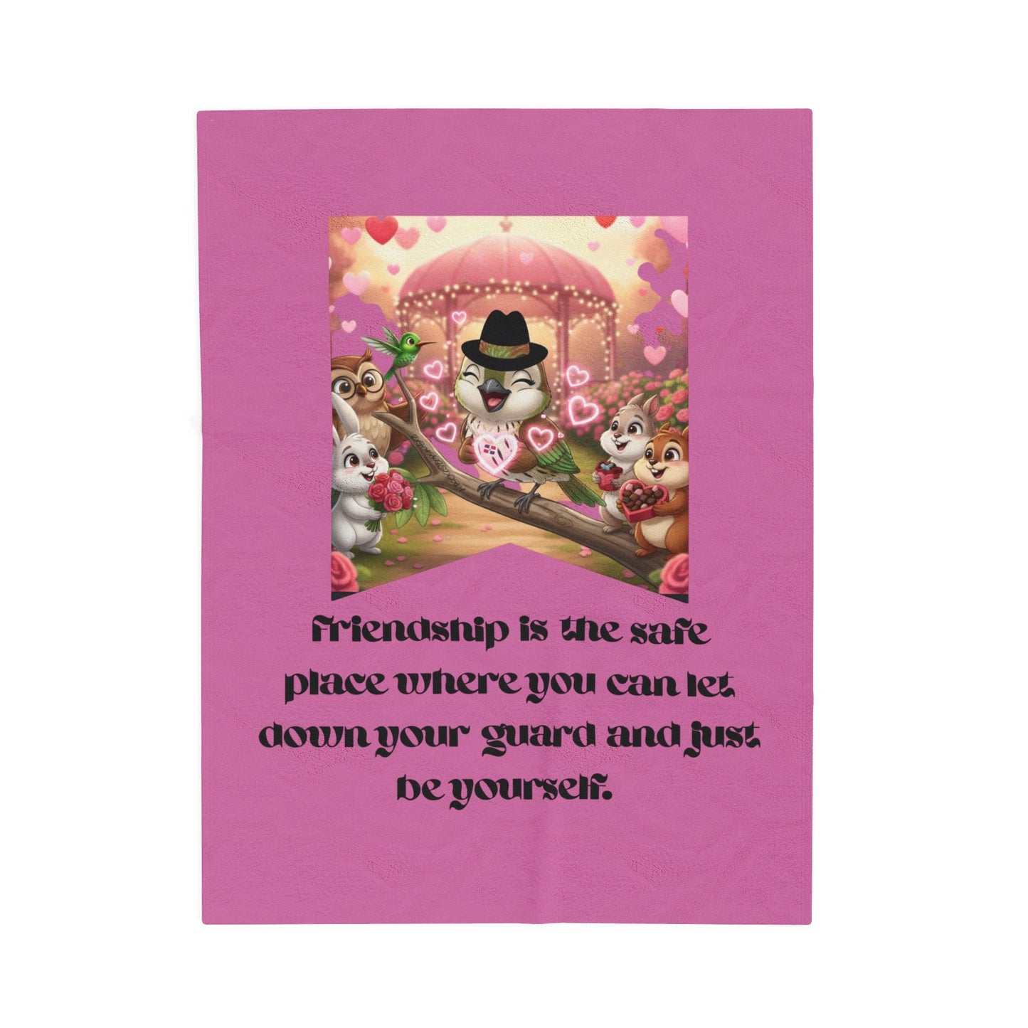 Velveteen Plush Blanket - Be Yourself Friendship