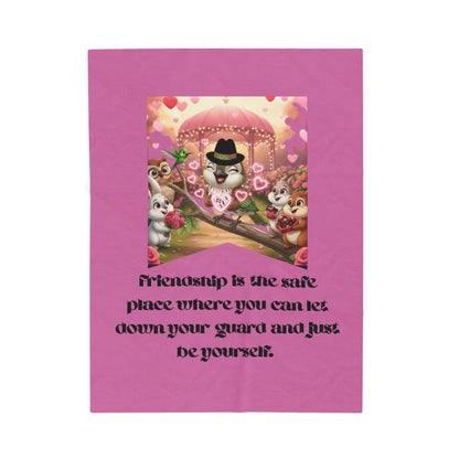 Velveteen Plush Blanket - Be Yourself Friendship