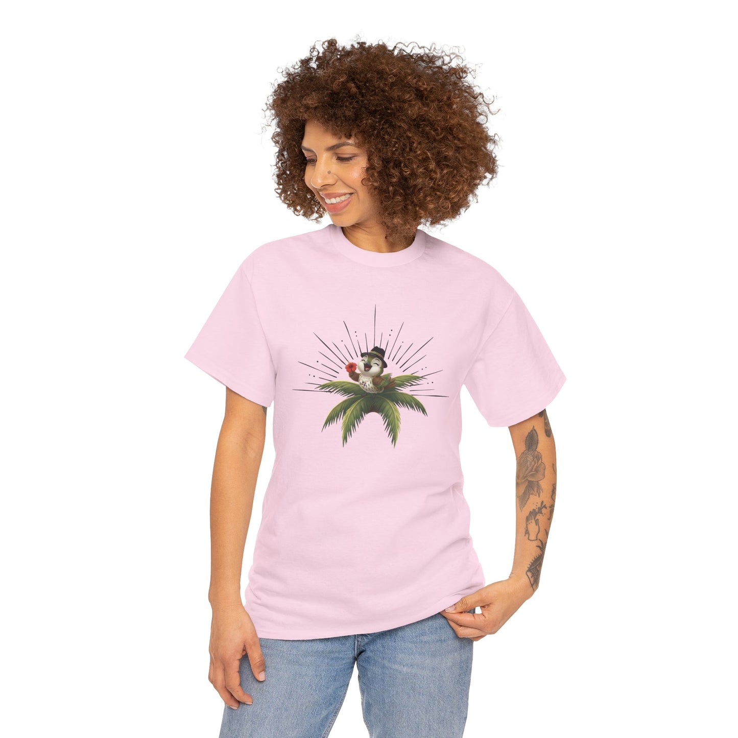 Unisex Heavy Cotton Tee Ciguita Tropical Sunrise