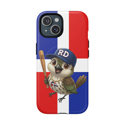 Dominican flag with Cigüa ready for baseball Tough Magnetic Iphone Cases