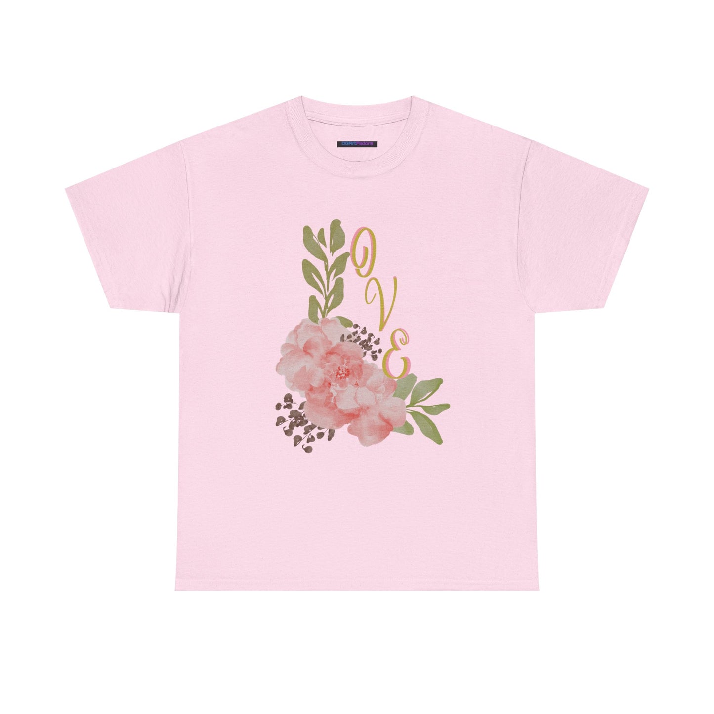 Floral “Love” Design - Unisex Heavy Cotton Tee