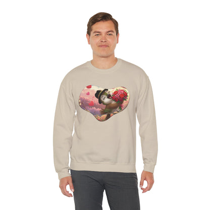 Unisex Heavy Blend Crewneck Sweatshirt San Valentin heart with ciguita.