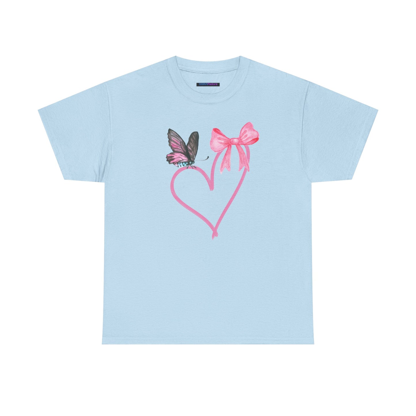 Unisex Heavy Cotton Tee Heart & Butterfly