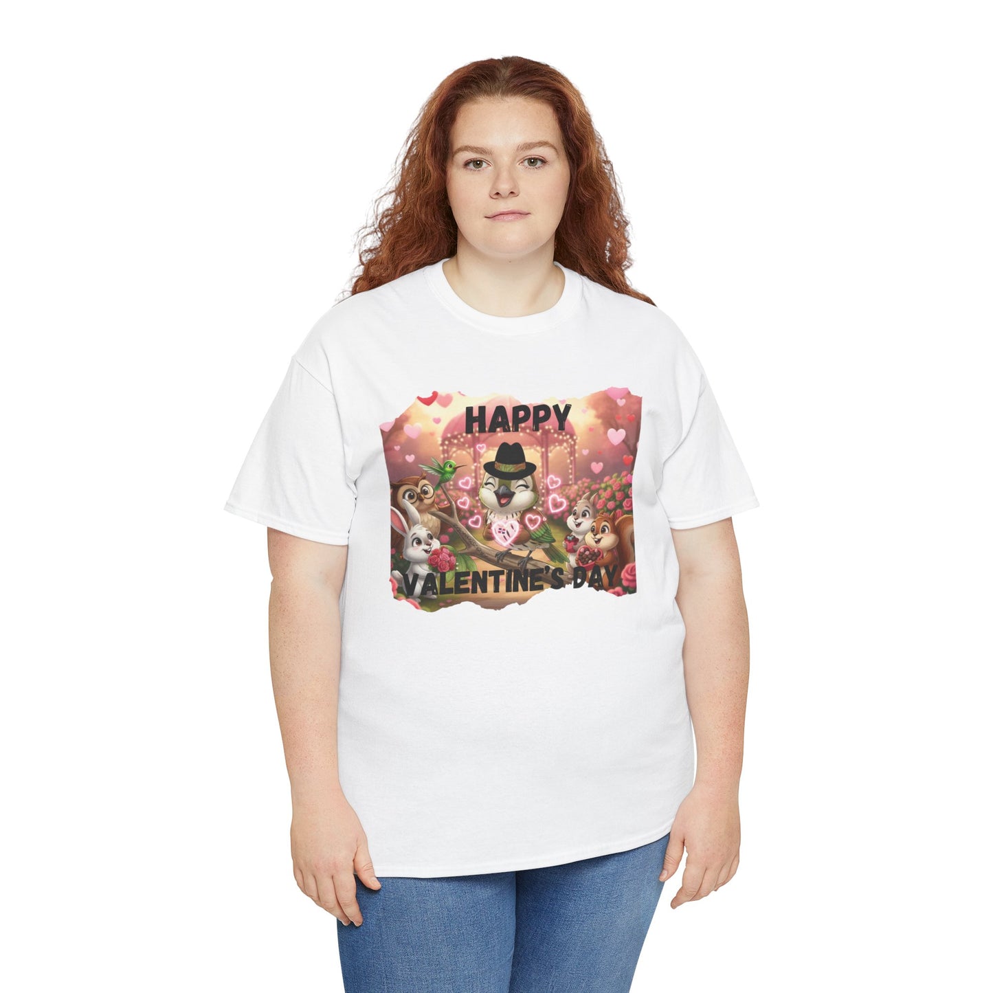 Unisex Heavy Cotton Tee Valentine's Day Ciguita and Friends