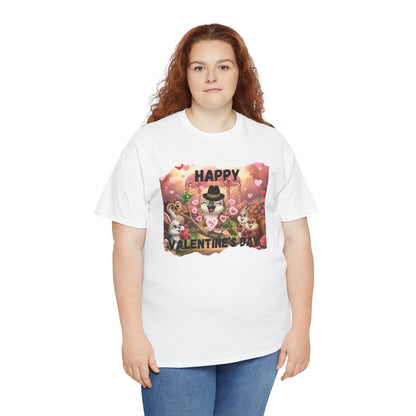 Unisex Heavy Cotton Tee Valentine's Day Ciguita and Friends