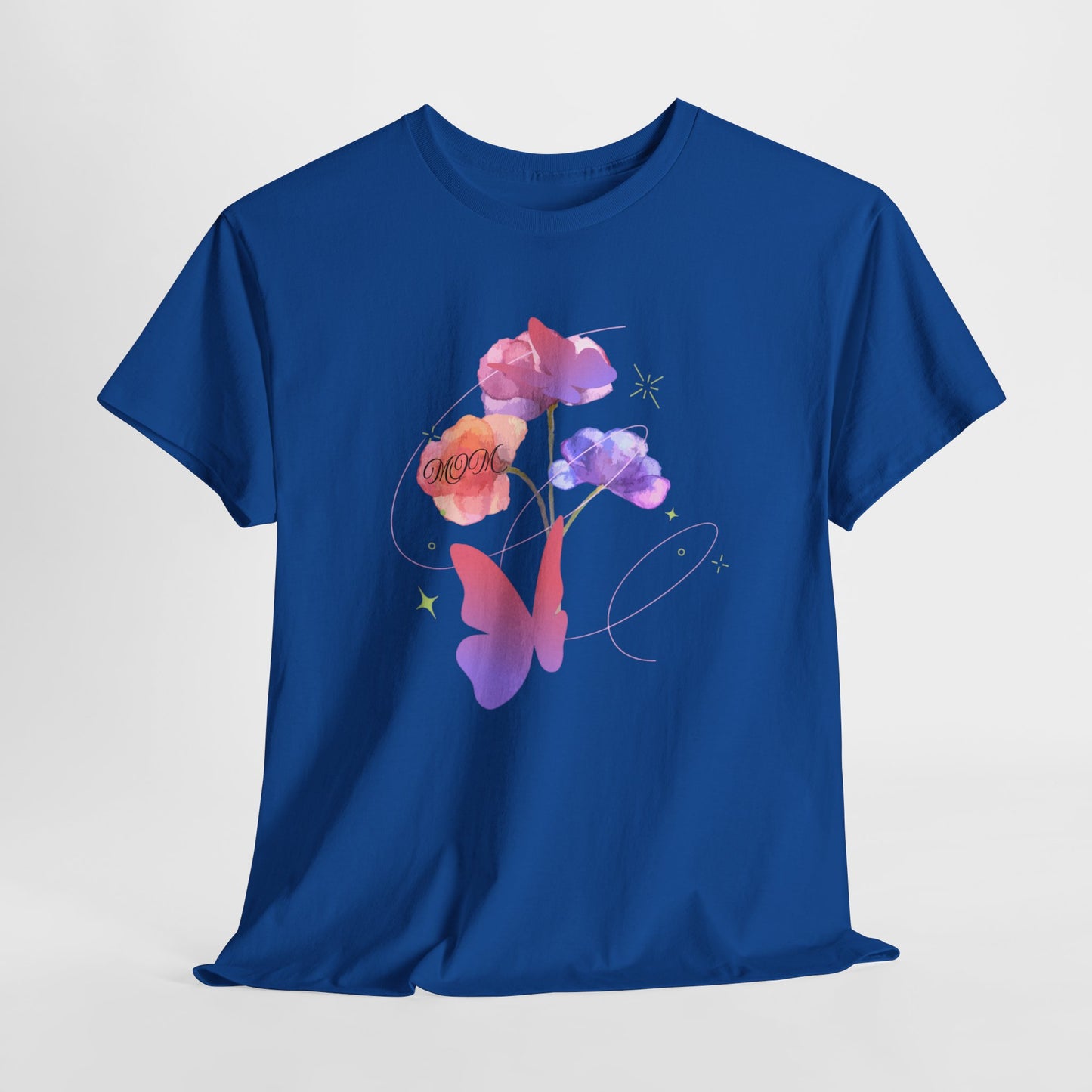 Dreamy Watercolor Flowers & Butterfly - Heavy Cotton Tee