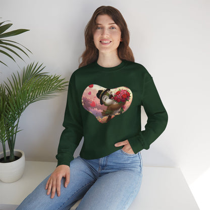 Unisex Heavy Blend Crewneck Sweatshirt San Valentin heart with ciguita.